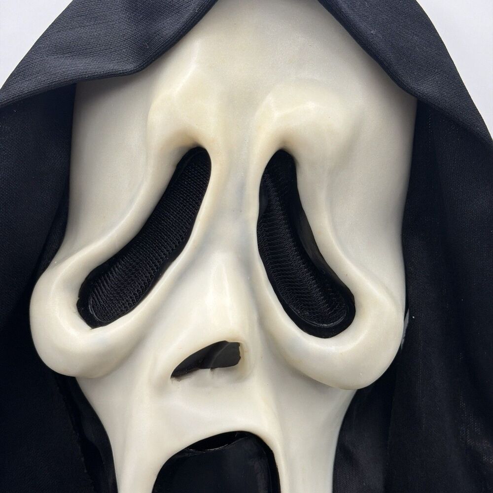 Ghost Face Scream Mask Easter Unlimited T Stamp Hood Fun World Horror - Picture 4 of 16